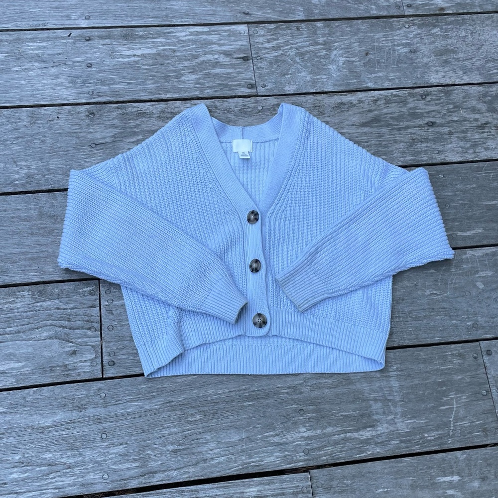 H&M Cropped Button Up Cardigan